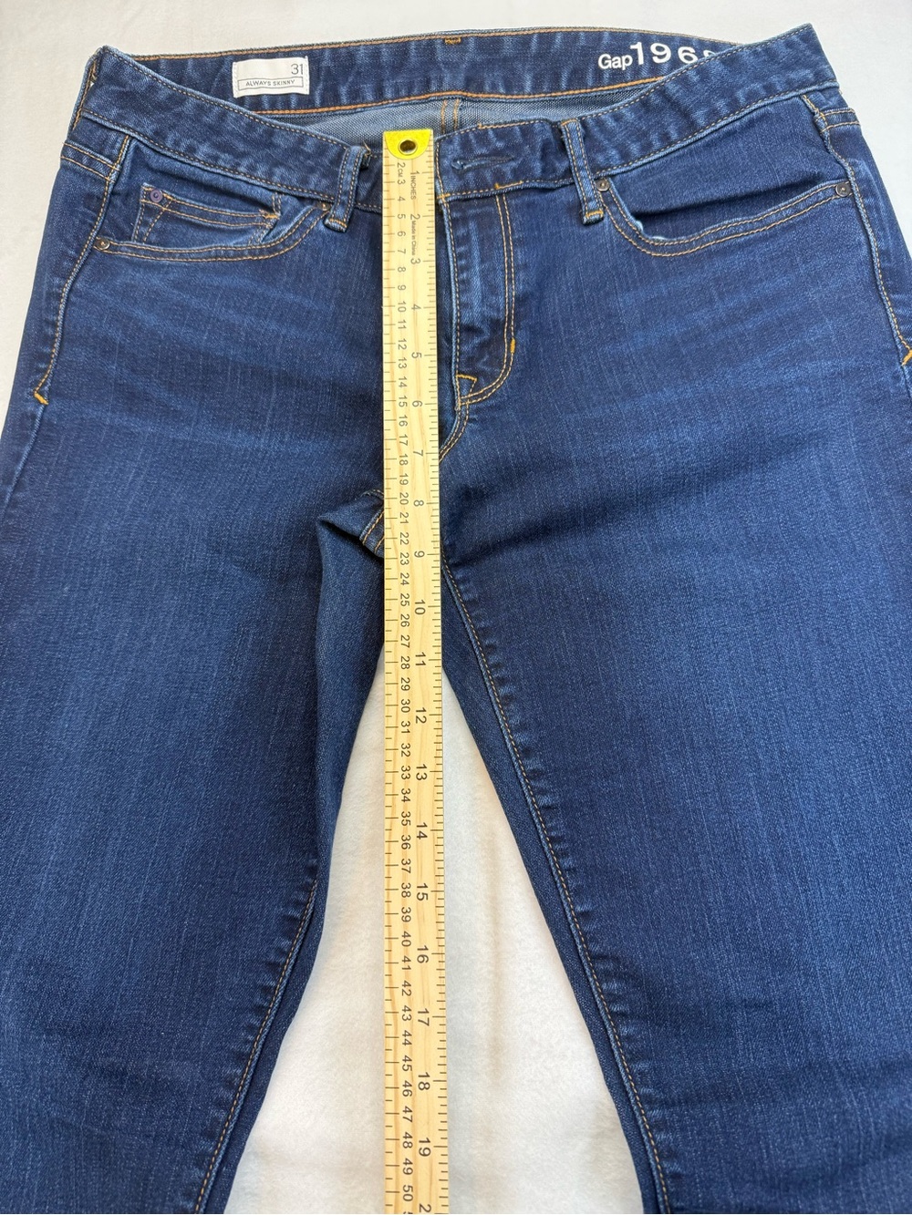 Ladies Dark Blue Stretch Denim Jeans - Picture 4 of 11